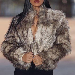 New Faux Fur Coat - Natural - SM
